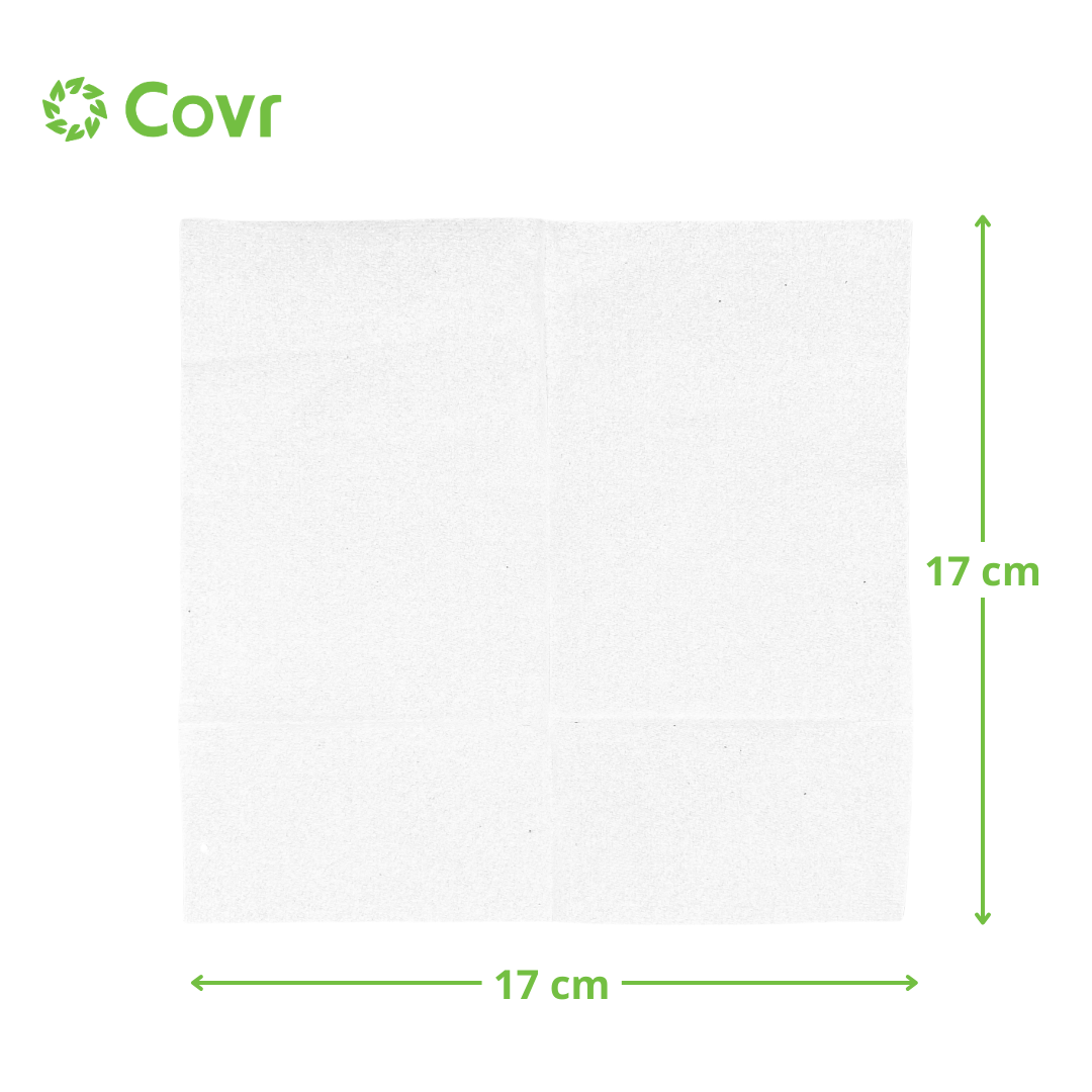 White 1-ply napkins 17x17 (5400 units)