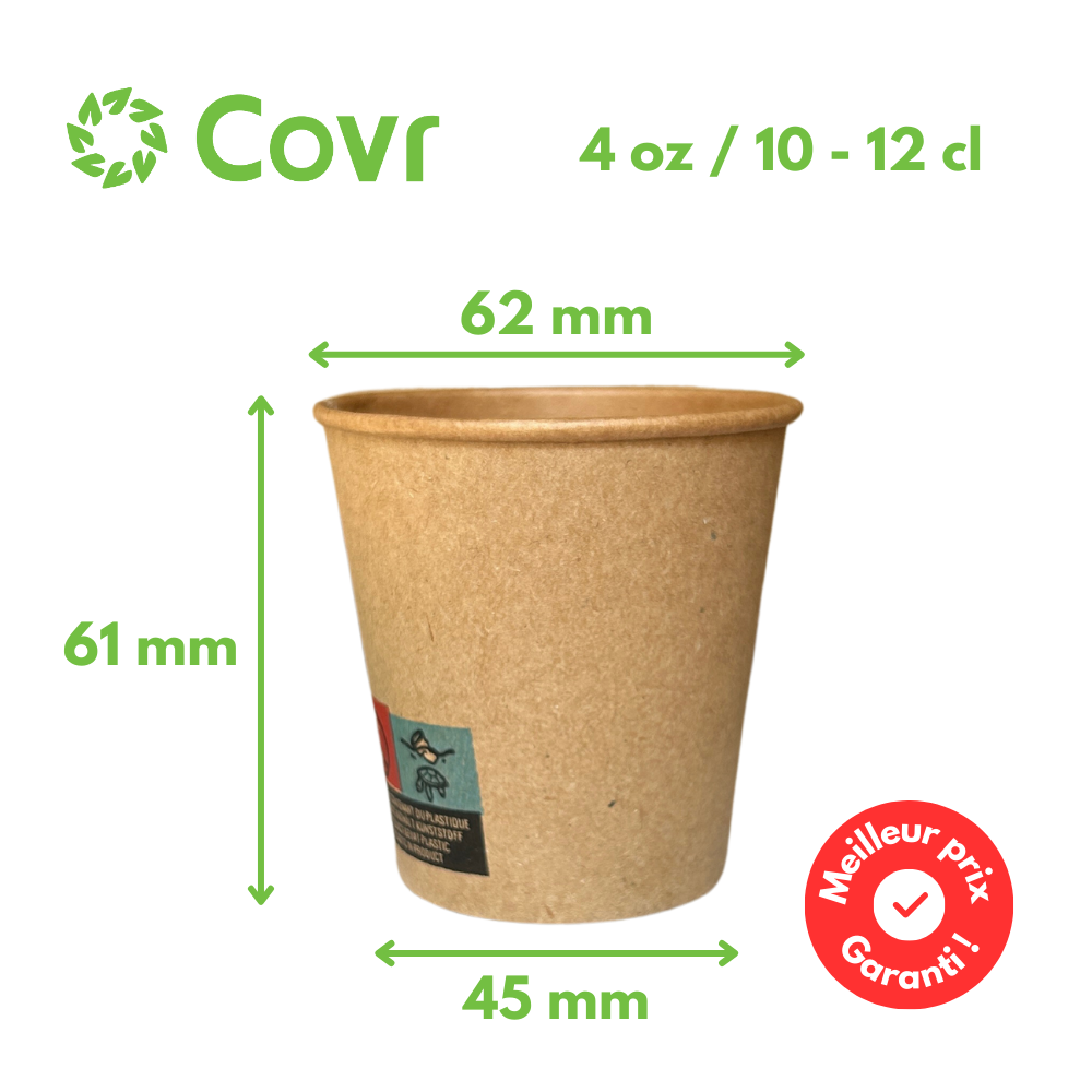 Kraft paper cups 10-12 cl 4 oz