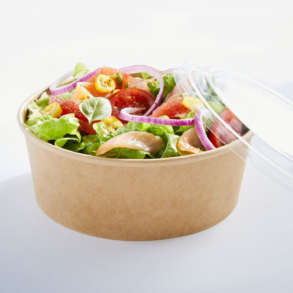 Kraft bowls/brown cardboard salad bowls 550ml without lids (400 units)