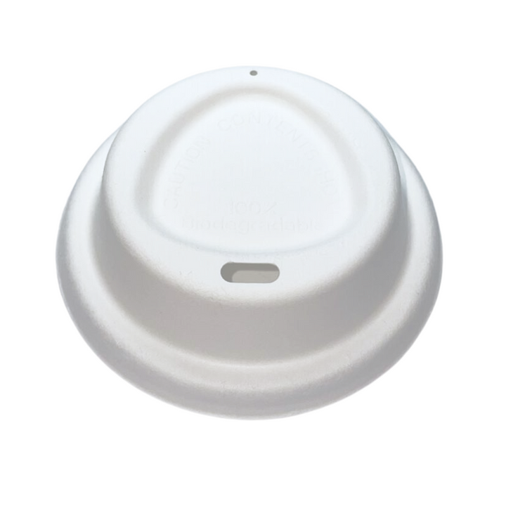 White bagasse lid 80mm (1000 units)