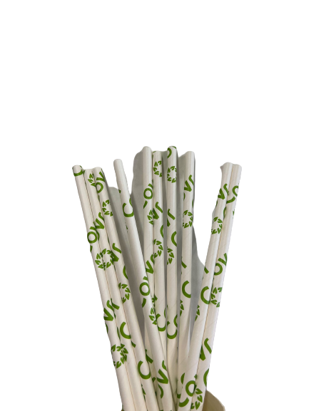 Customized Disposable Paper Straws 23 x 1 cm (10,000 units)