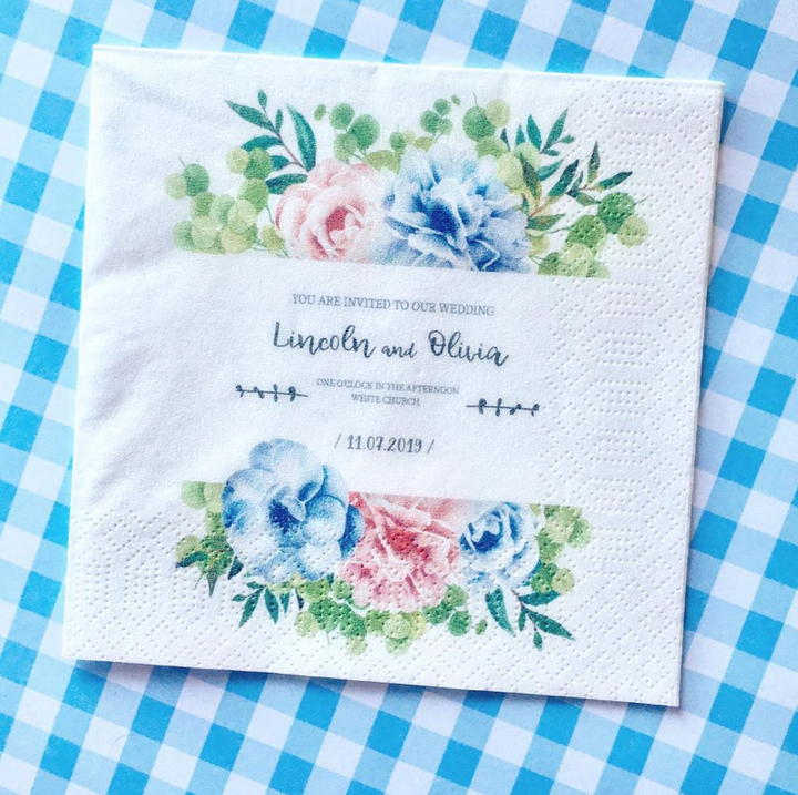 Customized napkins 30 x 30 cm