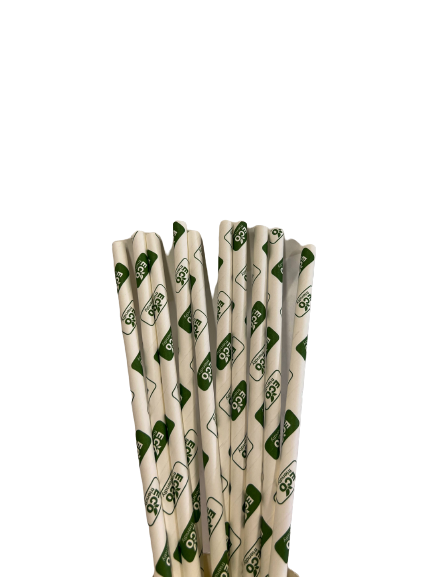 Customized Disposable Paper Straws 23 x 0.08 cm (10,000 units)