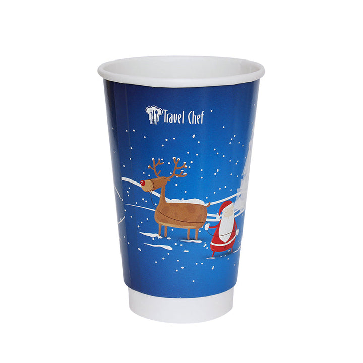 Customized double-wall plastic-free paper cups 45 cl / 16 oz (1000 units or more)