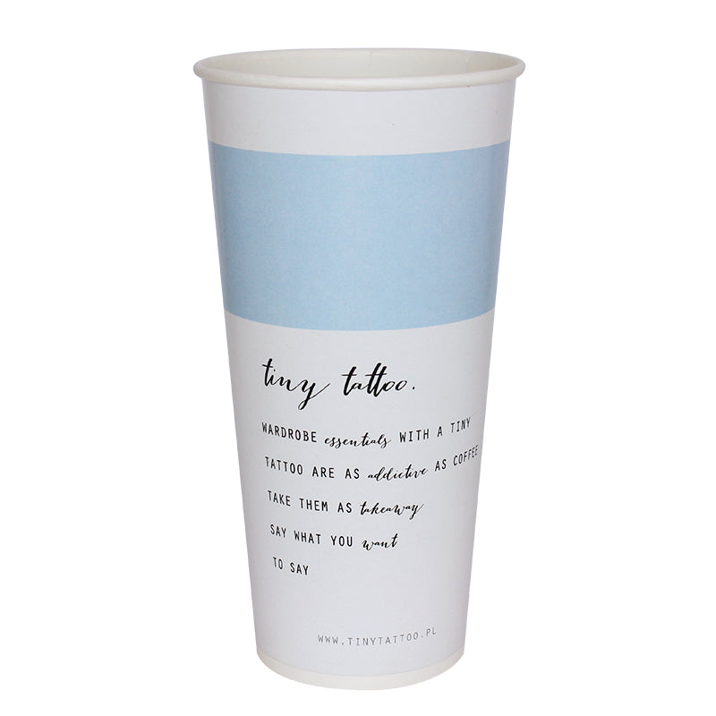 Customized double-wall plastic-free paper cups 45 cl / 16 oz (1000 units or more)