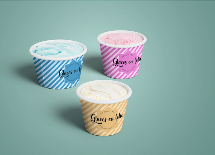 Customized ice cream tubs 400 ml