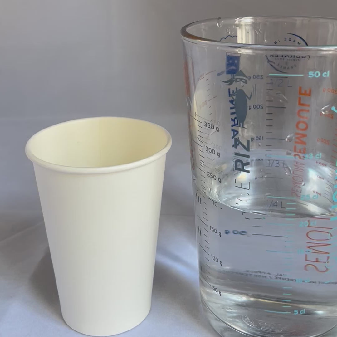 White paper cups 20 cl - 7.5 oz (3000 units)