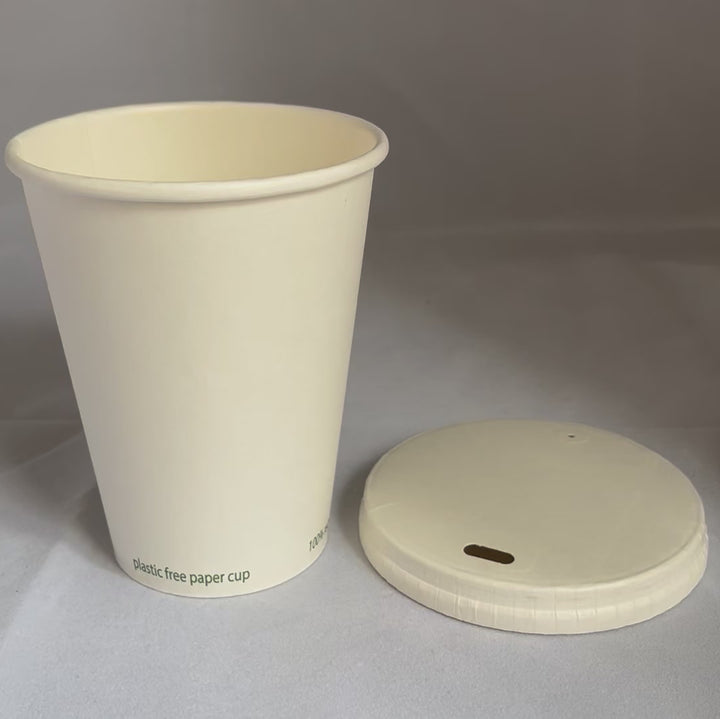 White plastic-free paper cups 40 cl - 14 oz (1000 units)