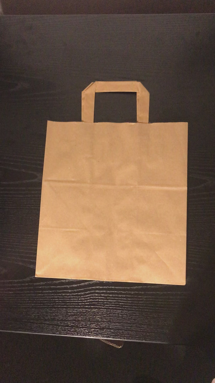 Brown Kraft paper bags 26+17x27 cm 80 gr (250 units)