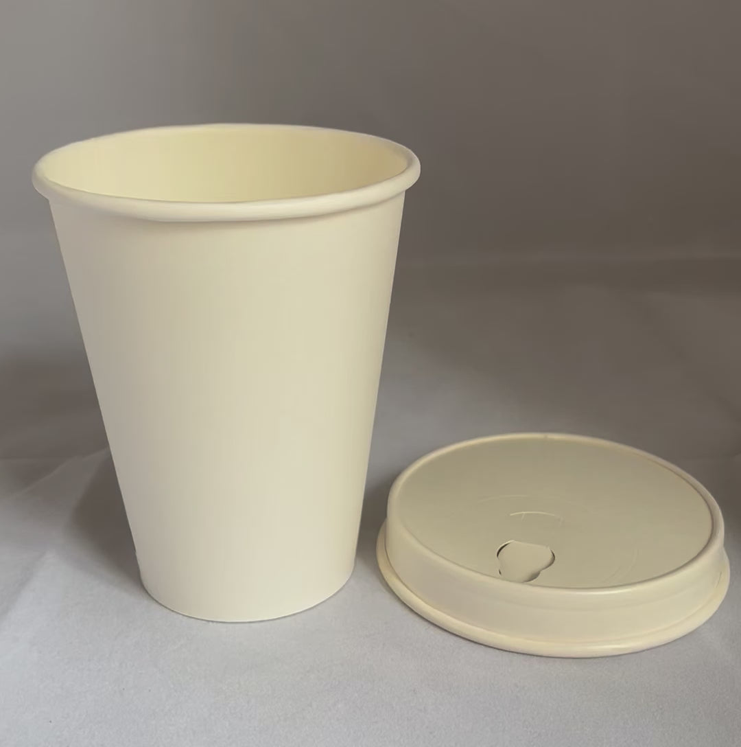 White paper cups 40 cl / 14 oz