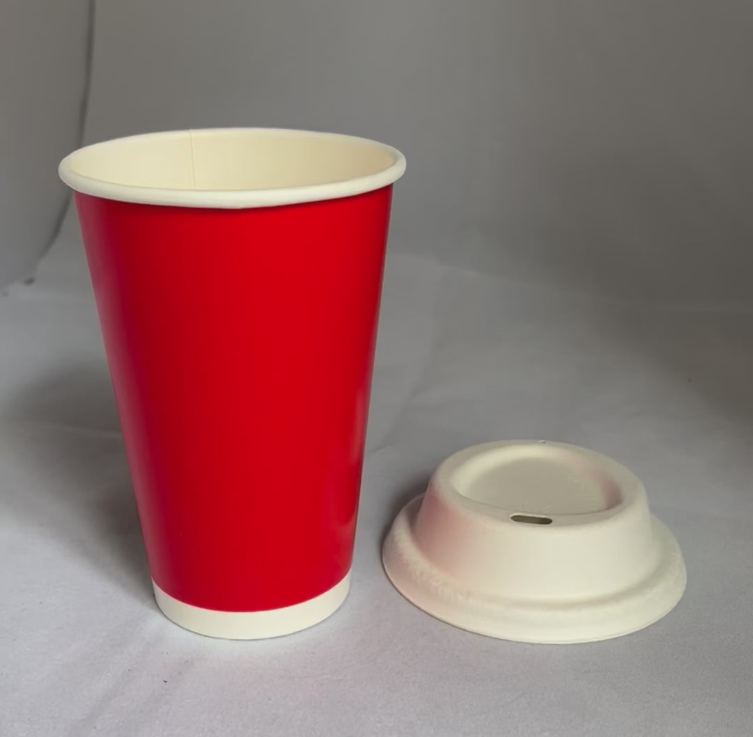 Red paper cups 33 cl / 12 oz cold drinks