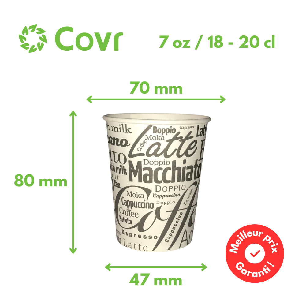 Cardboard cup 18 cl / 6oz - Coffee decor