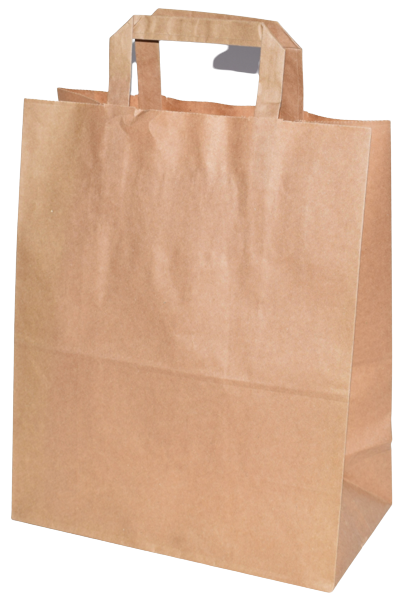 Brown Kraft paper bags 26+14x30 cm 80 gr (250 units)
