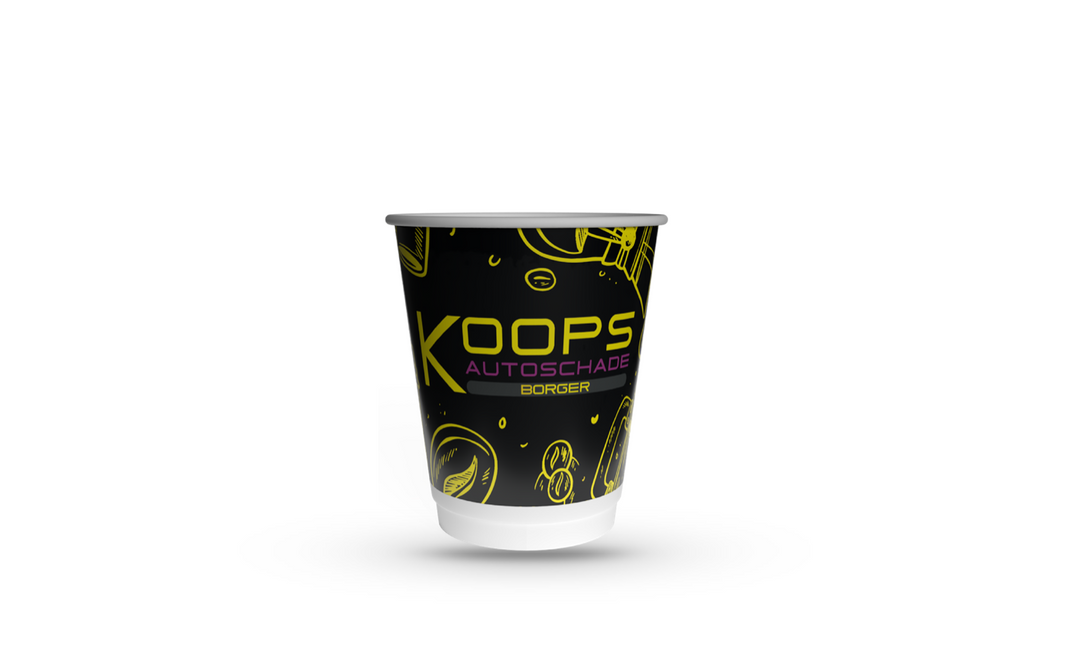 Customized double-wall paper cups 25 cl / 8 oz (10-day express delivery!)